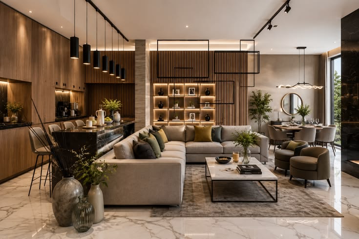 Luxury apartment with modern furniture