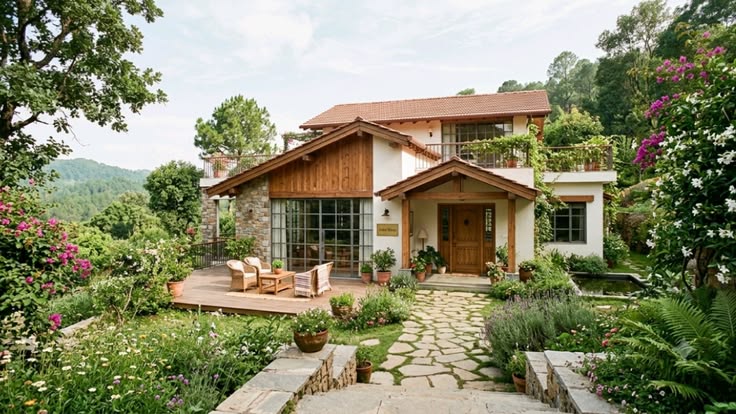 Family mountain holiday home with green surroundings