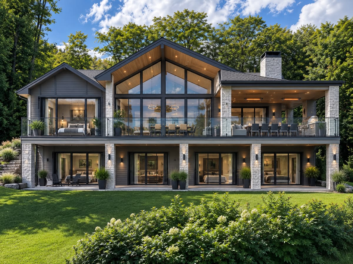 Secluded mountain retreat in a green valley